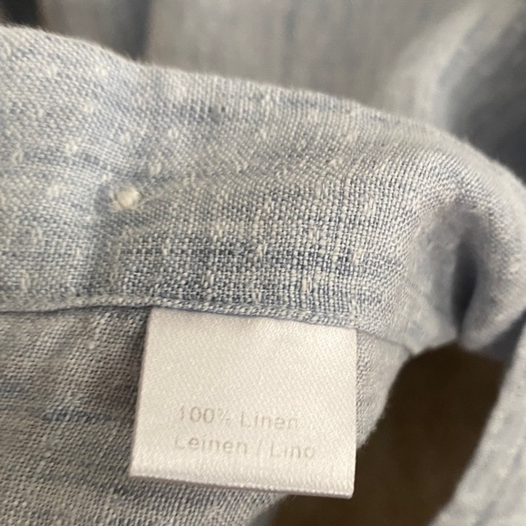 Ledbury Men's Light Blue Button Down Shirt — 100% Linen - Picture 5 of 5